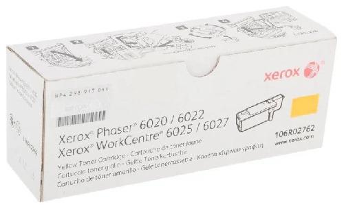 Картридж Xerox Phaser 6020/6022/WC 6025/6027, 1K (O) желтый 106R02762