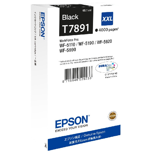 Картридж Epson WF-5110/WF-5190/WF-5620/WF-5690 (O) C13T789140, Bk