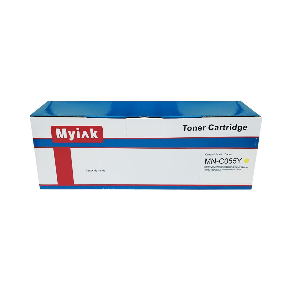 Картридж для CANON LBP-663/ 664, MF746/742/744 Cartridge 055 (восстановленный OEM) желт (2,1К) MyInk