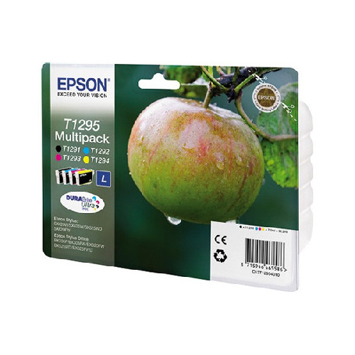Картридж Epson Stylus SX230/235W/SX420W/SX425W, C13T12954012 (O) (комплект 4шт), BK,C,M,Y