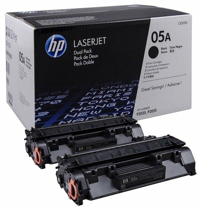 Картридж HP LJ P2055/P2035 (O) CE505D, 2,3K*2