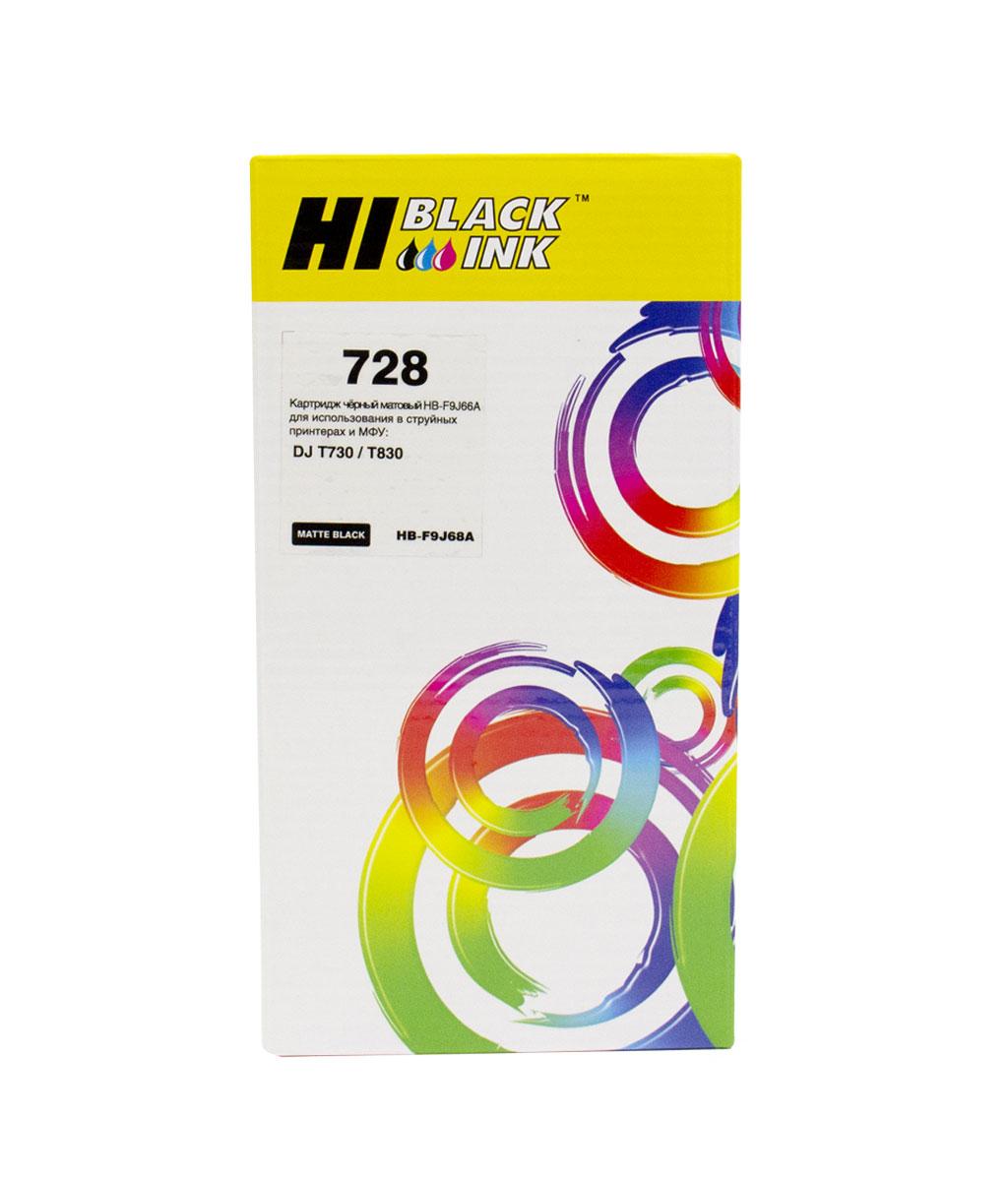 Картридж HP DJ T730/T830 (Hi-Black) 300ml, №728XXL/F9J68A, matteblack