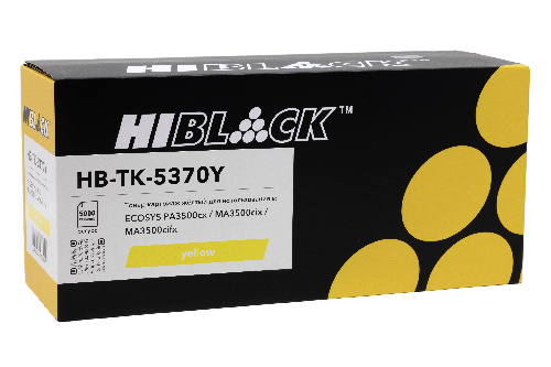 Тонер-картридж Hi-Black (HB-TK-5370Y) для Kyocera ECOSYS PA3500/PA3500cx/MA3500/MA3500cix, Y, 5K