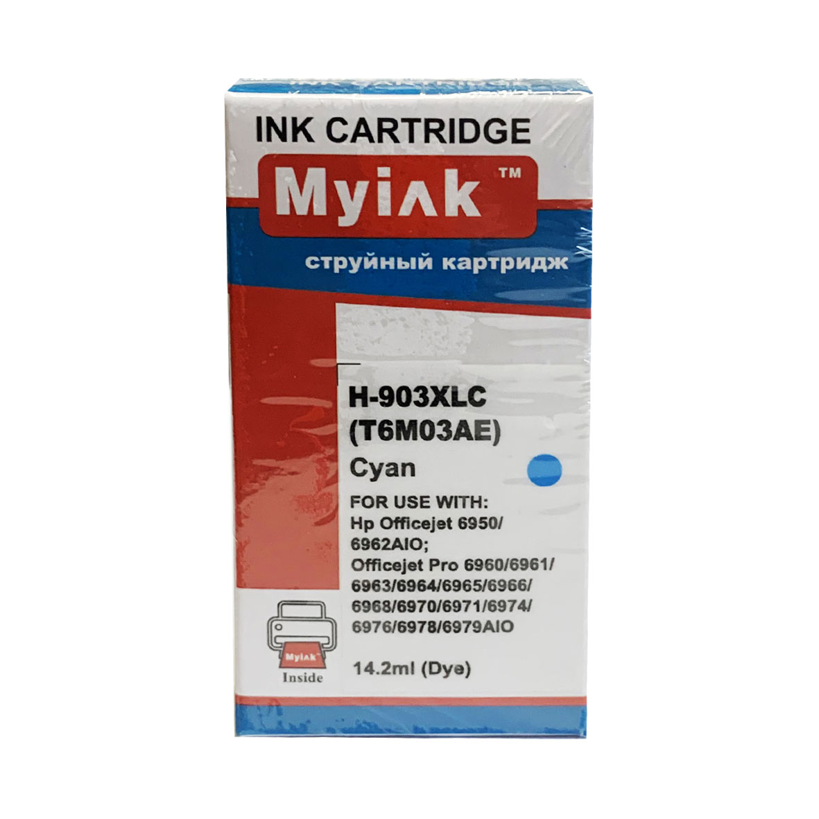 Картридж HP OfficeJet 6960/ 6970 T6M03AE (Применение ограничено!) Cyan MyInk (903XL)