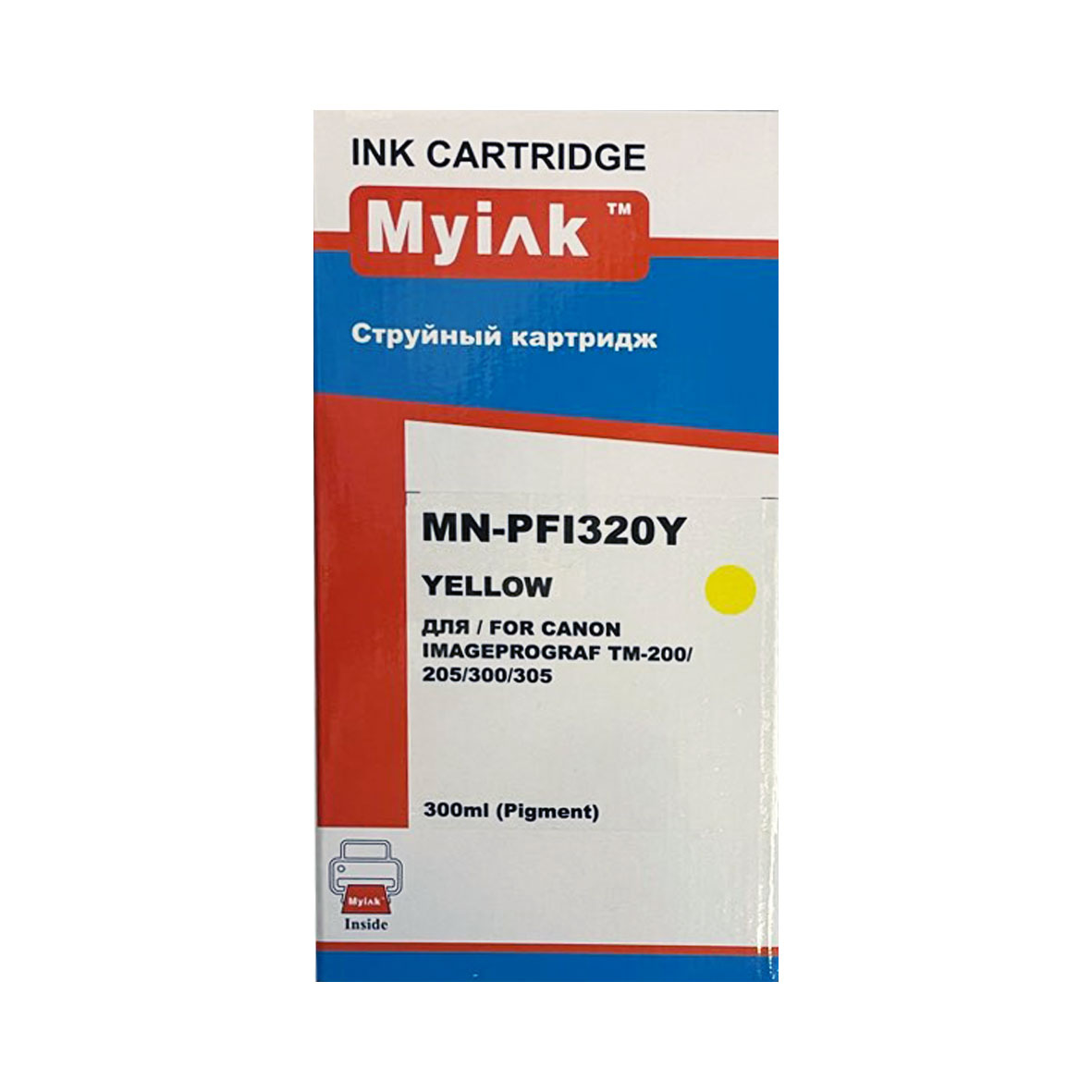 Картридж Canon iPF TM-200/TM-205/TM-300/TM-305 Yellow (300ml, Pigment) MyInk PFI-320Y 