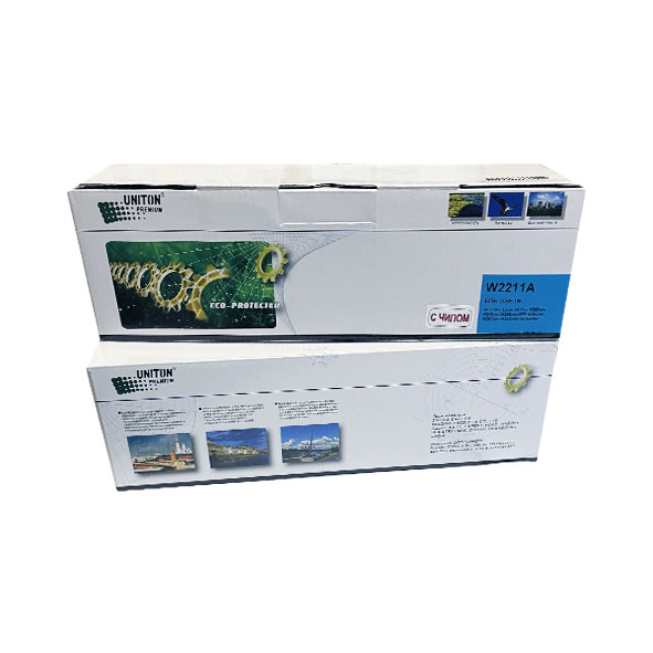 Картридж для HP W2211A (207A) синий (1,25K) UNITON Premium GREEN LINE (Eco Protected)