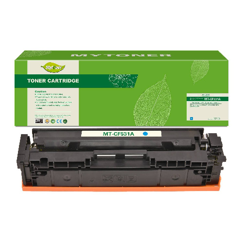 Картридж MyToner, аналог HP CF531A/205A синий 0.9k с чипом (для прошивок до 21.10.22)