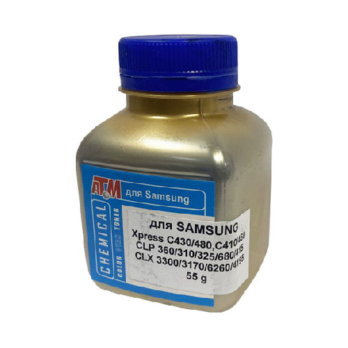 Тонер для SAMSUNG C430/480, CLP360/325, CLP680/415 (фл,55,синий,Chemical) Gold ATM