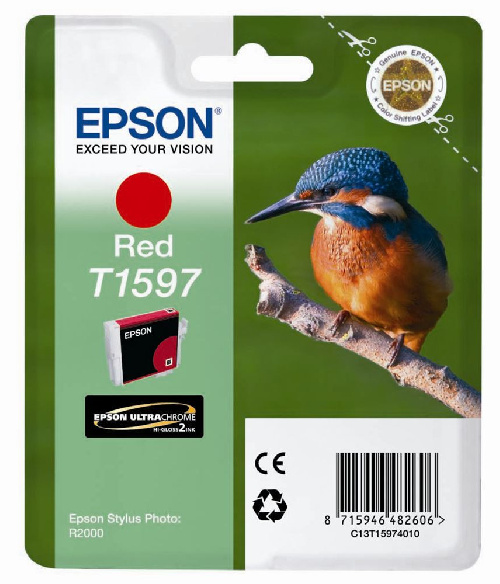 Картридж Epson T1597 St.Photo R2000 (O) C13T15974010 красный пигмент