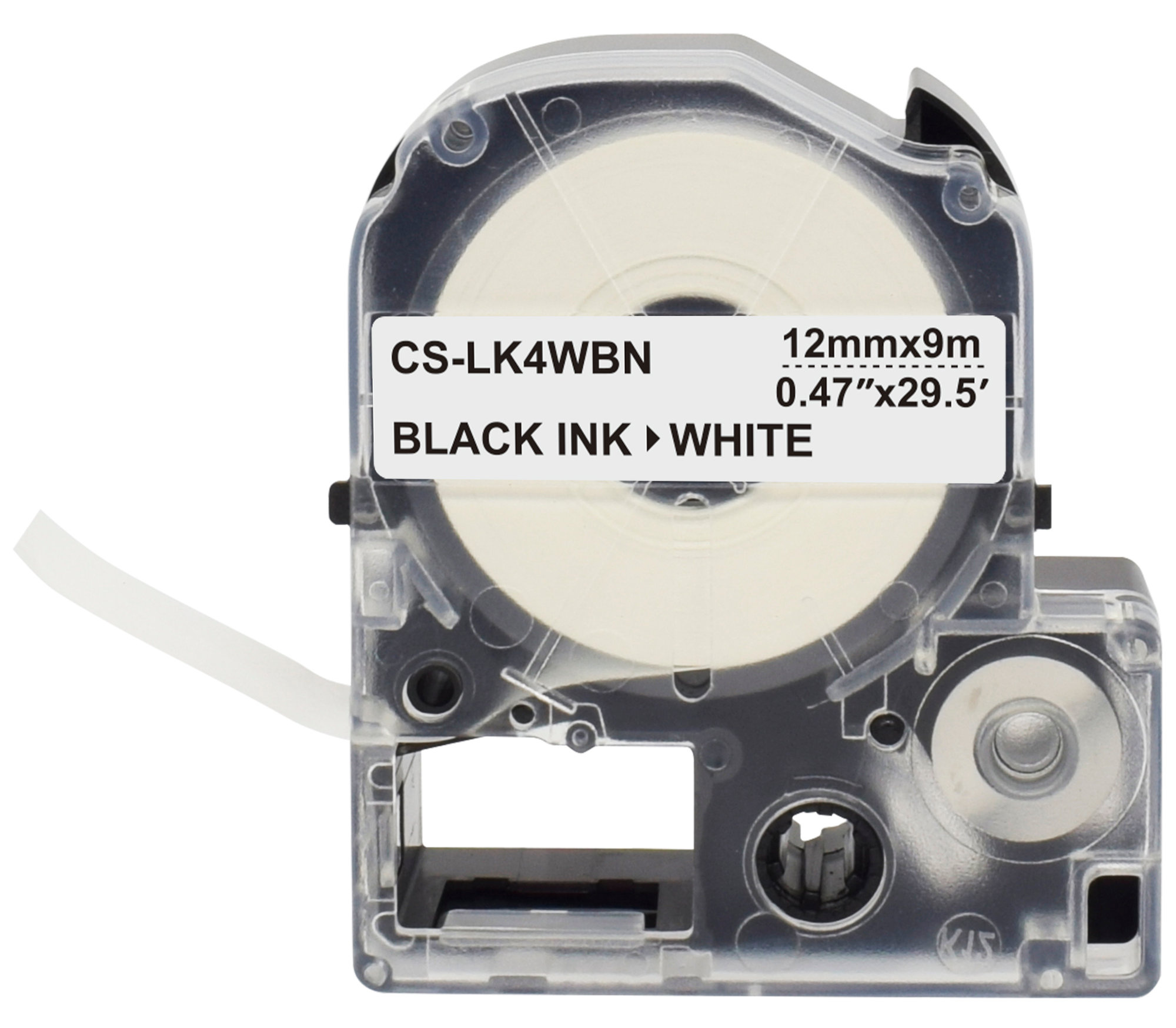 Картридж ленточный Cactus CS-LK4WBN LK-4WBN черный на белом 12x9