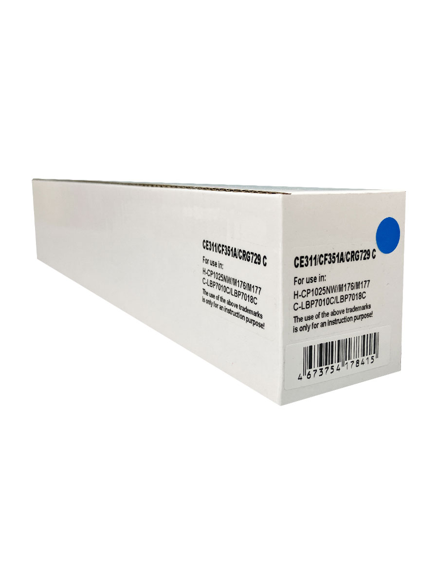 Картридж для HP Color LJ M176 /CP1025 CF351A/CE311A/Canon 729C синий (1K) (Noname)