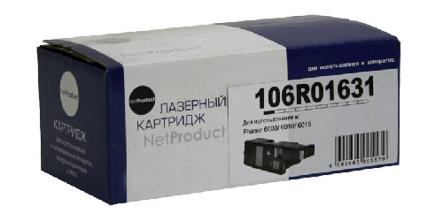 Картридж Xerox Phaser 6000/6010/WC6015 (NetProduct) 106R01631, C, 1K, тонер-картридж