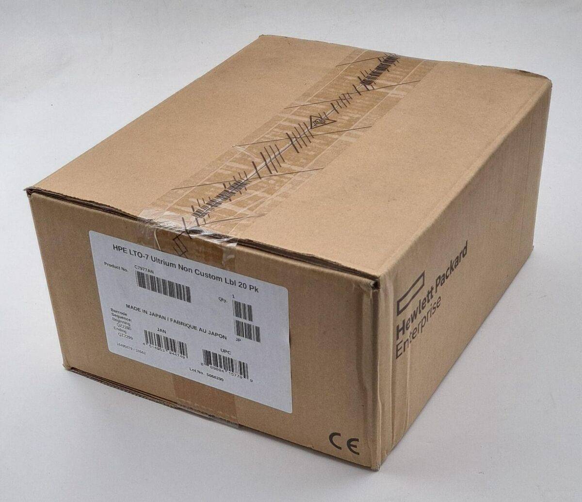 Картридж данных Hewlett-Packard Ultrium LTO7 Non Custom Lbl 20Pk (C7977AN) (O)