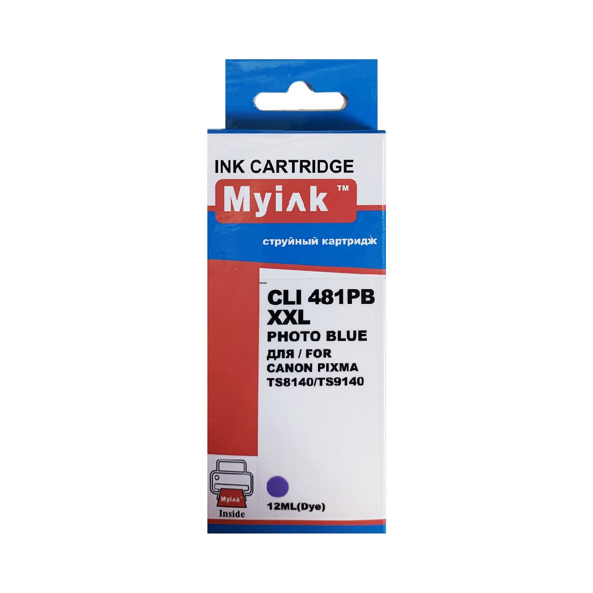Картридж Canon PIXMA TS6140/TS8140/TS9140 (MyInk) CLI-481PB XXL фото-синий 12 мл