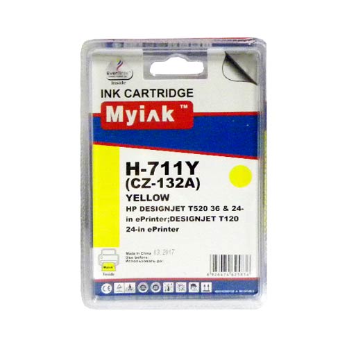 Картридж HP Designjet T120/520 CZ132A Yellow (26ml, Dye) MyInk (HP 711)