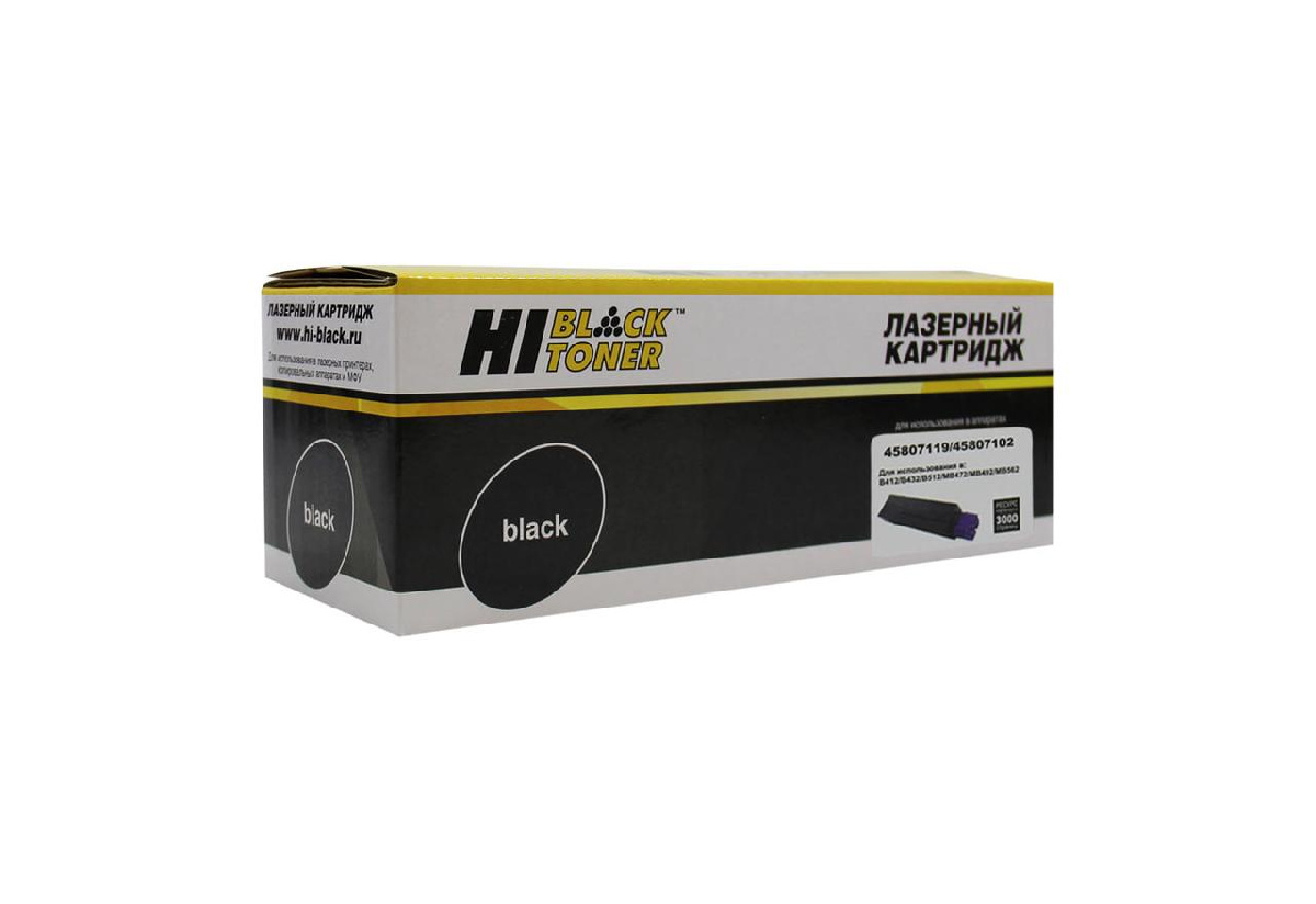 Картридж OKI B412/B432/B512/MB472/MB492/MB562 (Hi-Black) 45807119/45807102, 3K