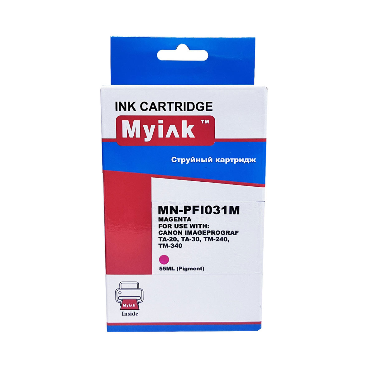 Картридж CANON IPF TA-20/TA-30/ TM-240/ТМ-340 Magenta (55ml, Pigment) MyInk PFI-031M 