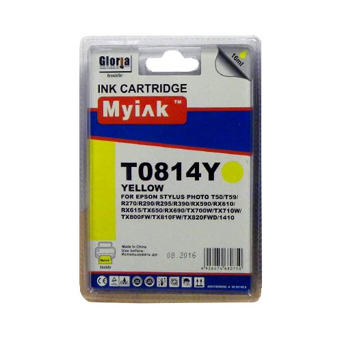 Картридж EPSON R270/390/RX590/TX700/1410 Yellow 16ml Dye MyInk T0814/T0824