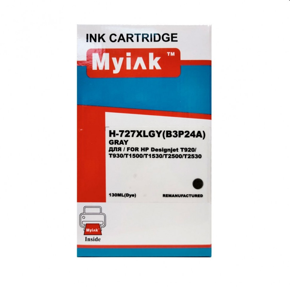 Картридж HP DesignJet T1500/T2500/T920 (B3P24A) Gray MyInk (727XL)