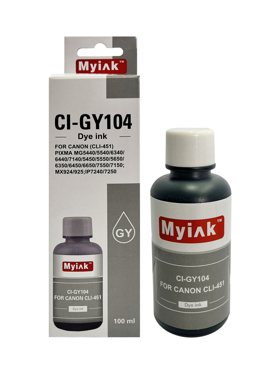 Чернила для CANON CLI-451GY (100мл,grey Dye) CI-GY104 Gloria MyInk