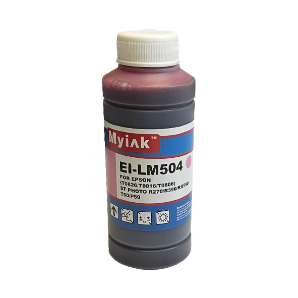 Чернила для EPSON St Photo R270/R290/RX590/T50/P50 EI-LM504 (100мл, Light Magenta Dye) MyInk RU