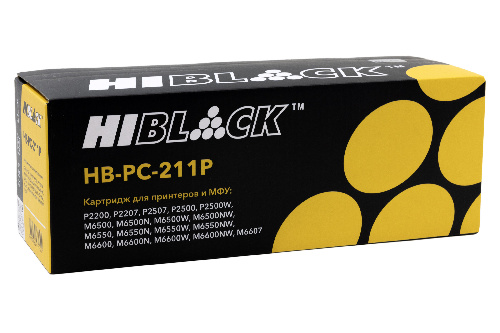 Картридж Pantum P2200/P2207/P2507/P2500W/M6500/6550/6607 (Hi-Black) PC-211P, 1,6К с чипом