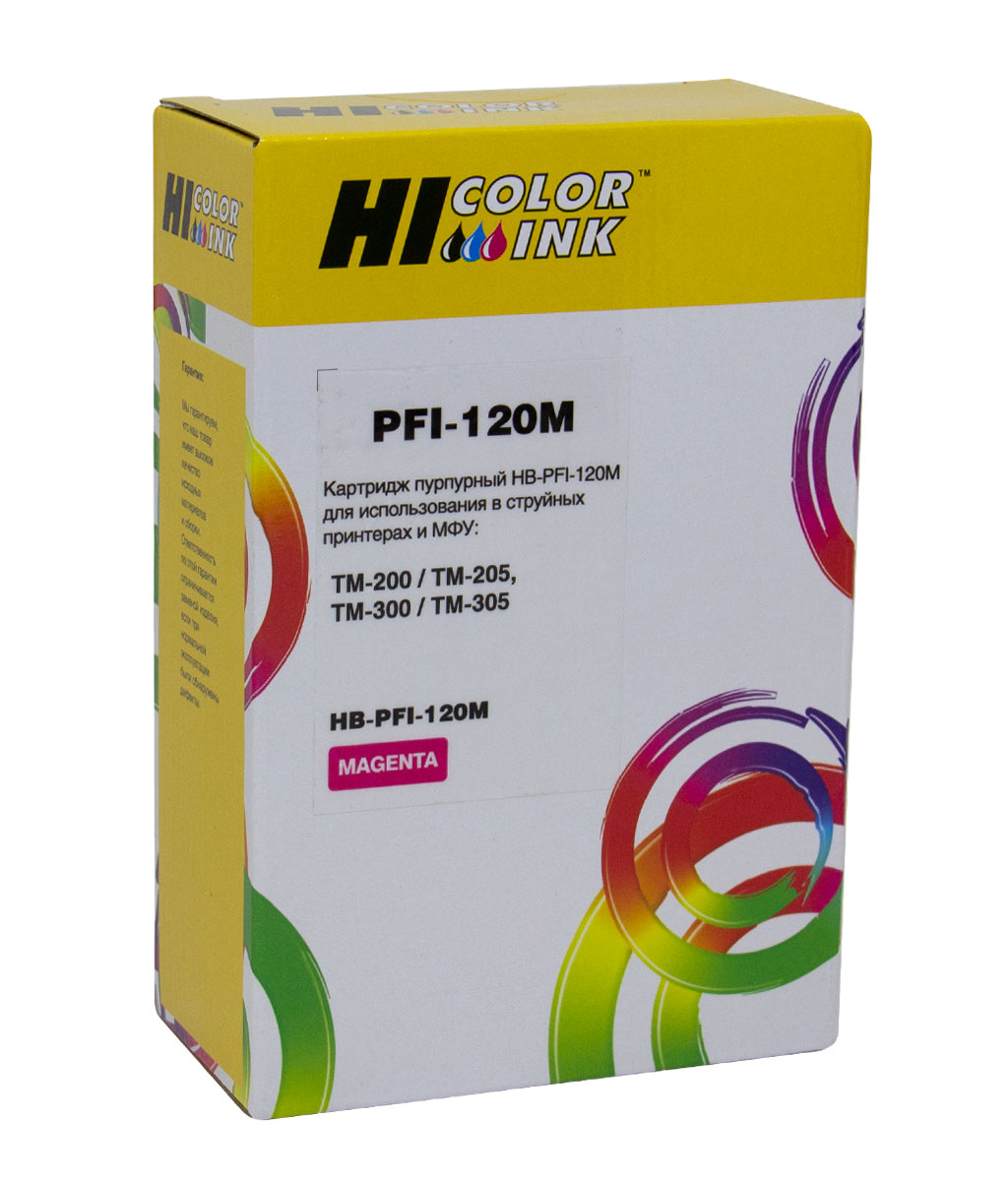 Картридж Canon iPF TM-200/TM-205/TM-300/TM-305 (Hi-Black) PFI-120M, пурпурный, 130 мл