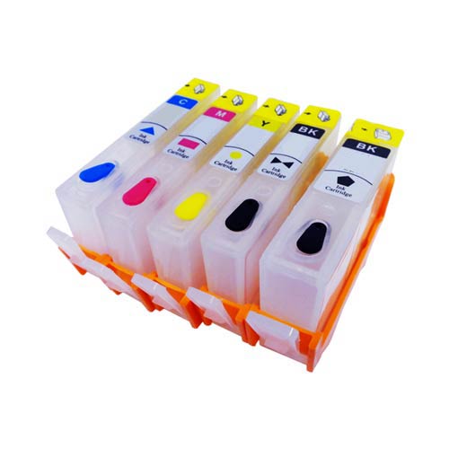 Набор картриджей ПЗК (PGI-520Bk,CLI-521BK/C/M/Y) для Canon 5 шт/no chip/ (БЕЗ ЧЕРНИЛ) IST