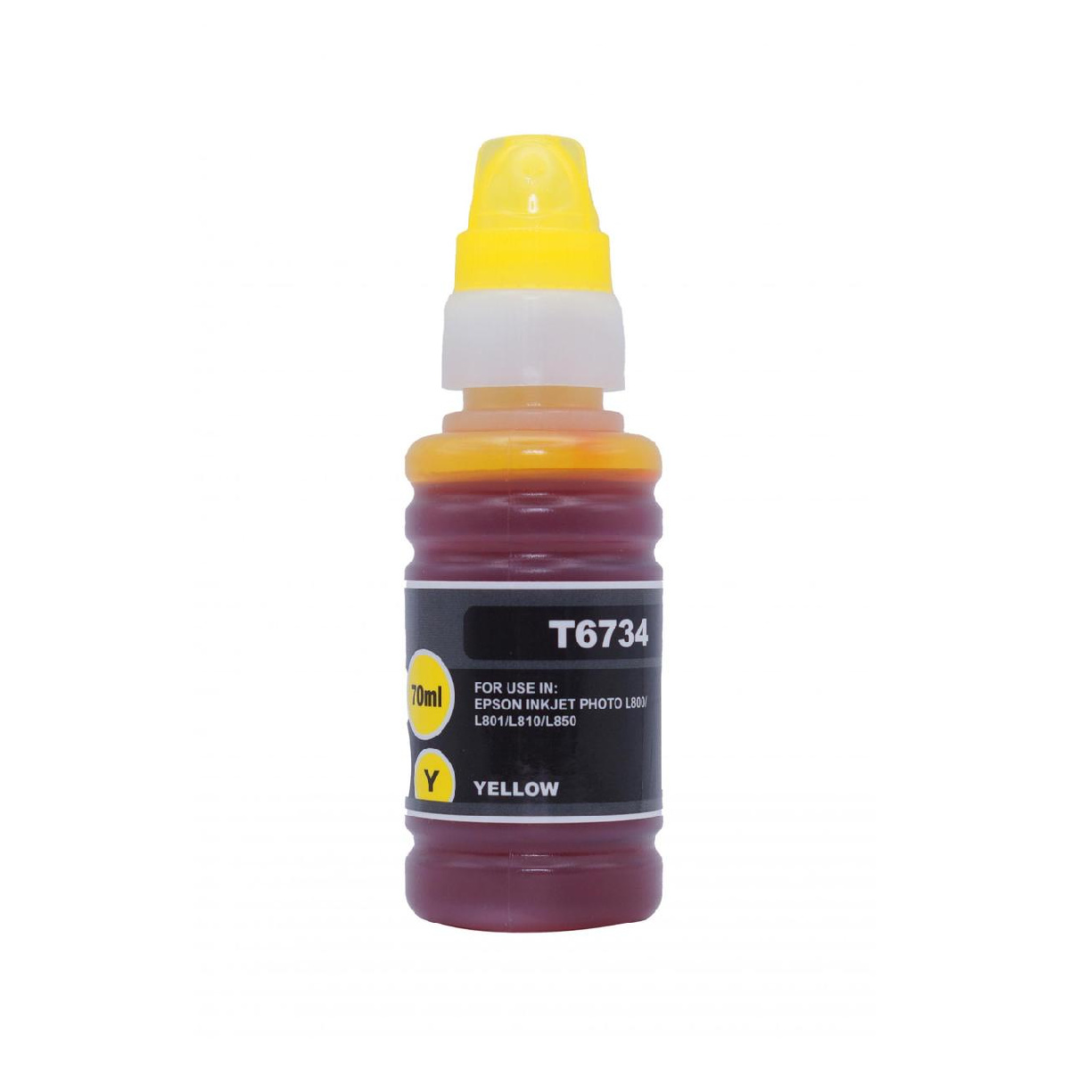Чернила Epson L800/805/810/850/L1800 (Ninestar) аналог C13T67344A, yellow, 70ml