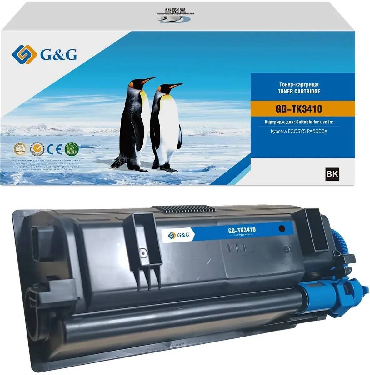 Тонер-картридж G&G, аналог Kyocera TK-3410 15.5k с чипом