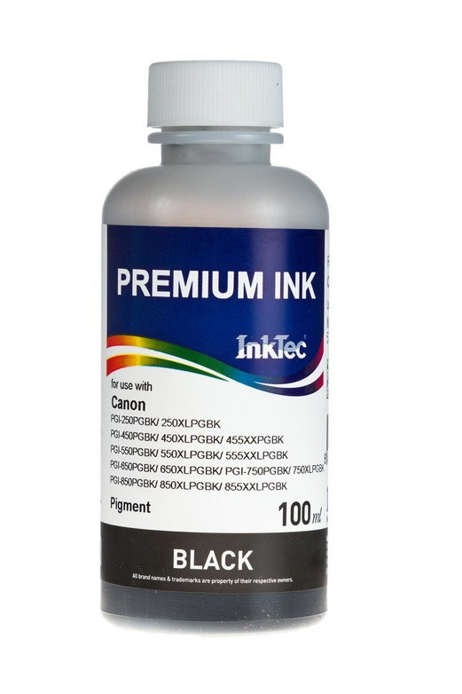 Чернила Canon PIXMA iP7240/MG5440/6340 (PGI-450/455) (InkTec) (C5050) Пигм., Bk, 0,1 л.
