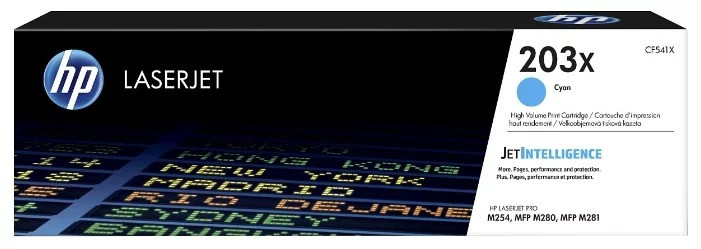 Картридж HP CLJ Pro M254/M280/M281 (O) 203X CF541X, C, 2,5K