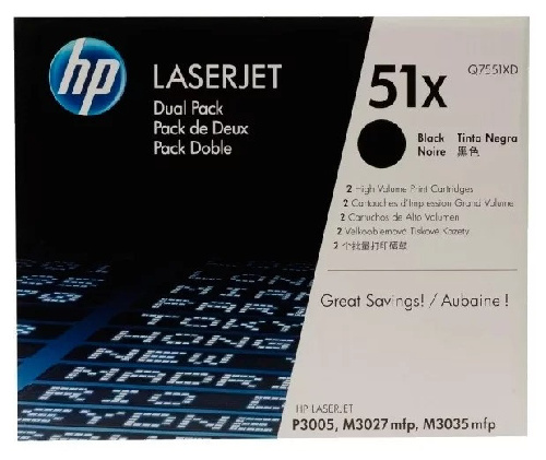 Картридж HP LJ P3005/M3027MFP/M3035MFP (O) Q7551XD, 2x13K (двойная упаковка)