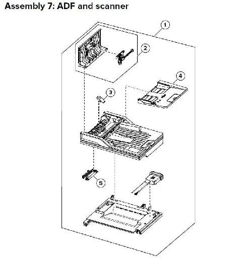 Узел сканирования в сборе Lexmark MX431/MB3442/XM1342 (41X2980) (O)