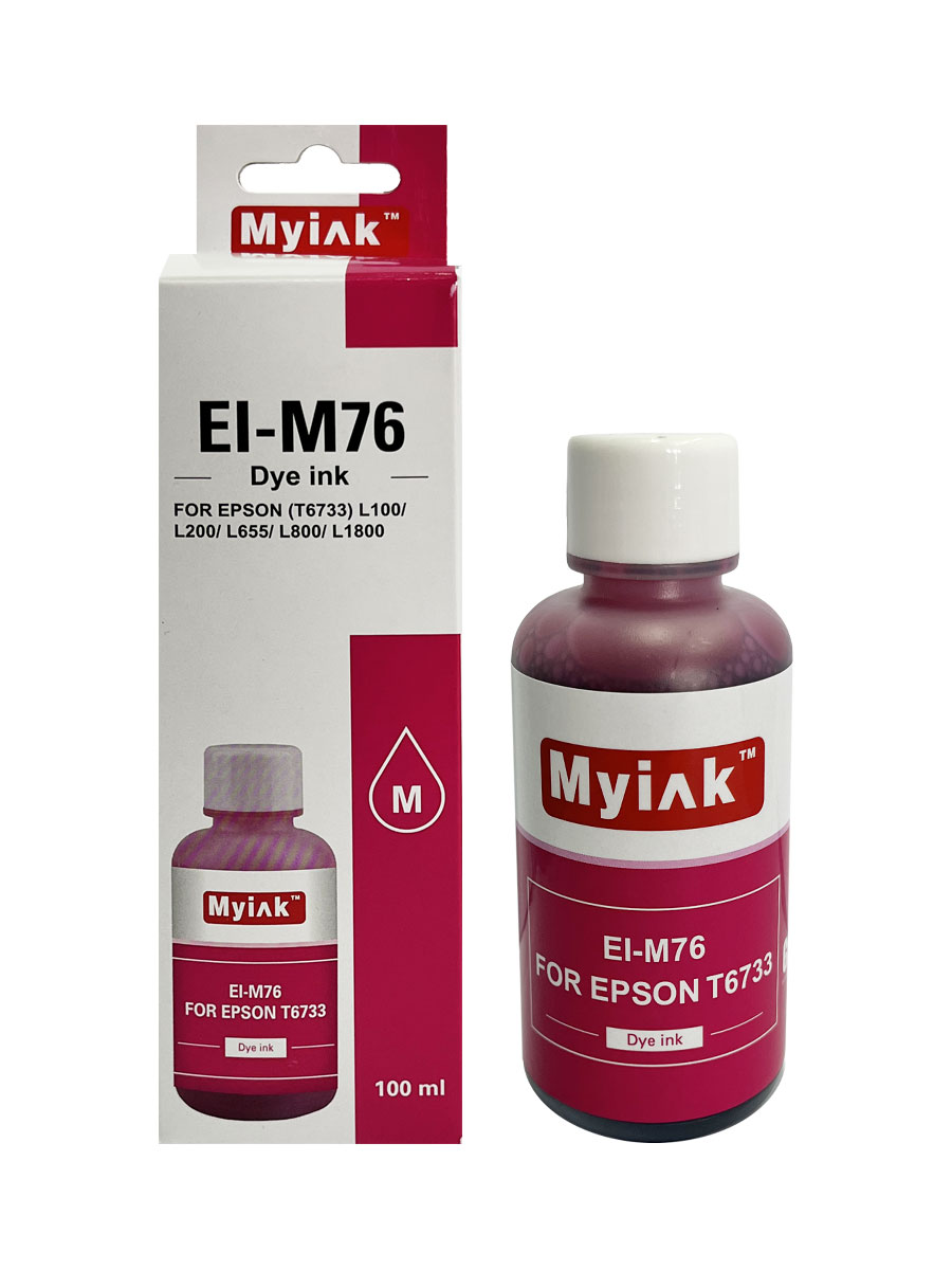 Чернила EPSON (T6733) L100/L200/ L655/ L800/ L805/ L1800 (100мл, magenta Dye) EI-M87-B Gloria MyInk