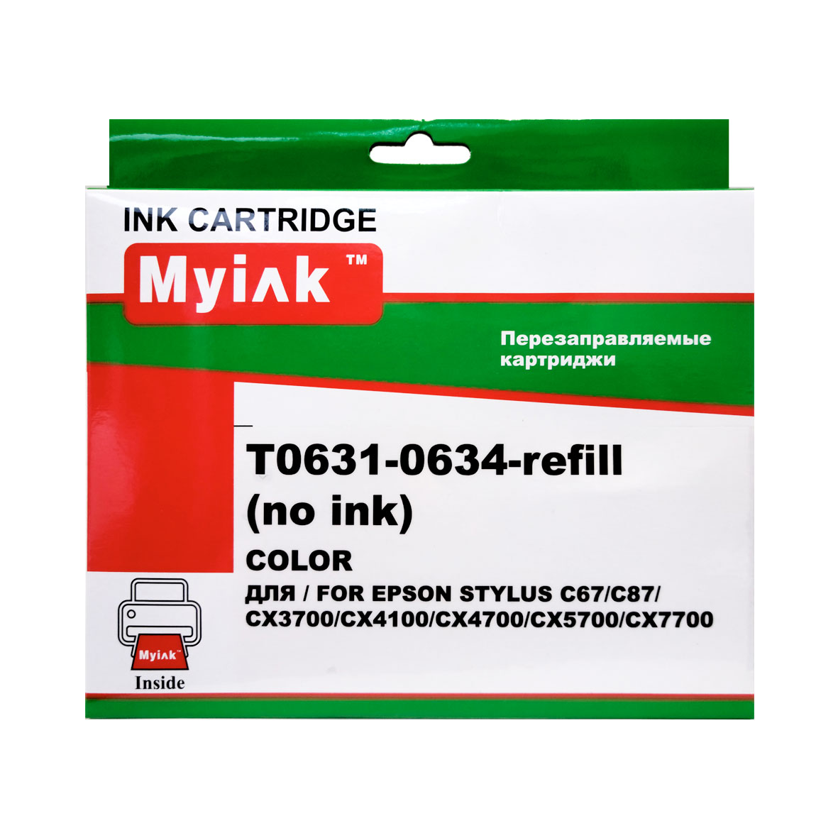 Картриджи (БЕЗ ЧЕРНИЛ) ПЗК (T0631/0632/0633/0634) для Epson, автосброс, 4 шт MyInk