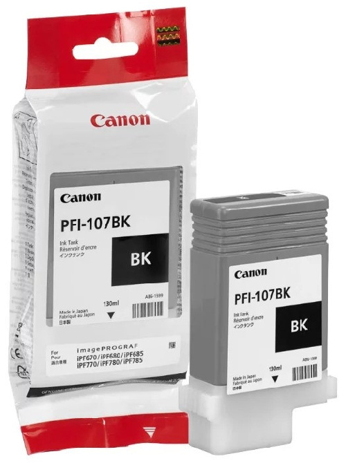 Картридж Canon IPF 670/680/685/770/780/785 (O) PFI-107Bk, 130 мл, 6705B001
