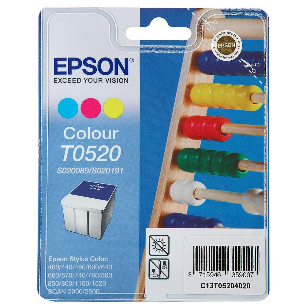 Картридж Epson Stylus Color 400/440/640/740/800/860/1520 (O) C13T05204010, Color