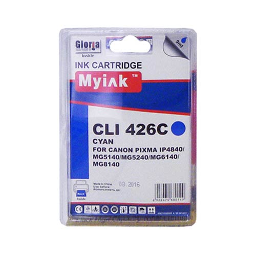 Картридж CANON PIXMA iP4840/MG5140/5240/6140/8140 Cyan (9ml, Dye) MyInk CLI-426C 