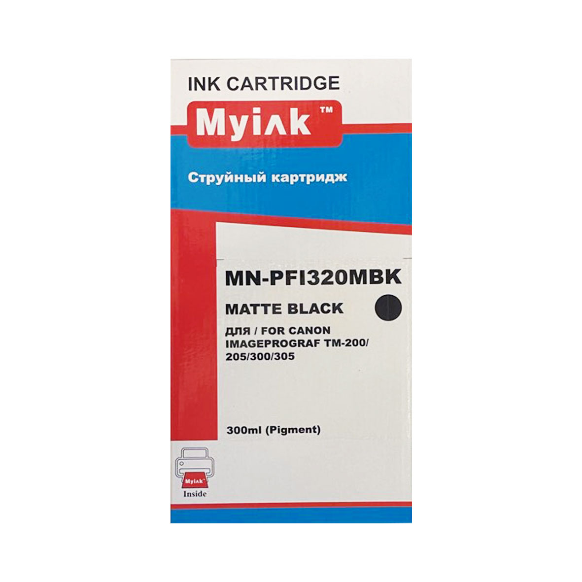 Картридж CANON TM-200/205/300/305 Matte Black (300ml, Pigment) MyInk PFI-320MBK 
