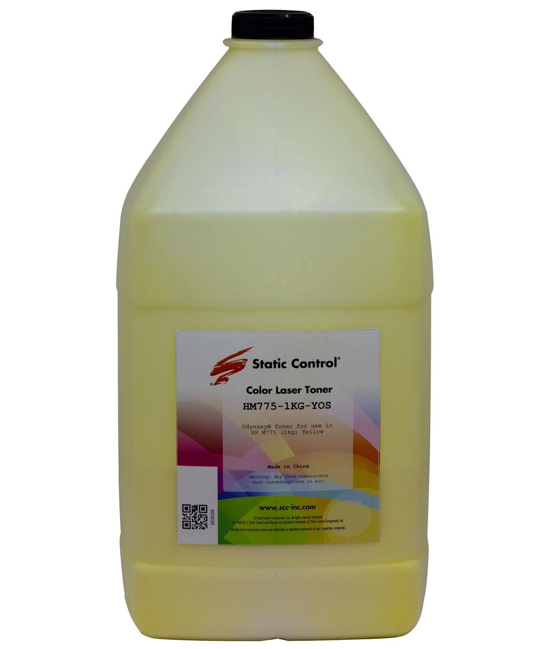 Тонер HP M775 (Static Control) HM775-1KG-YOS, Y, 1 кг, флакон