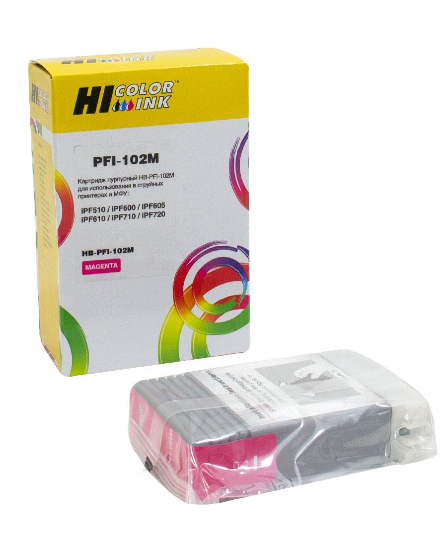 Картридж Canon IPF 500/600/605/700/710 (Hi-Black) PFI-102M, 130 мл
