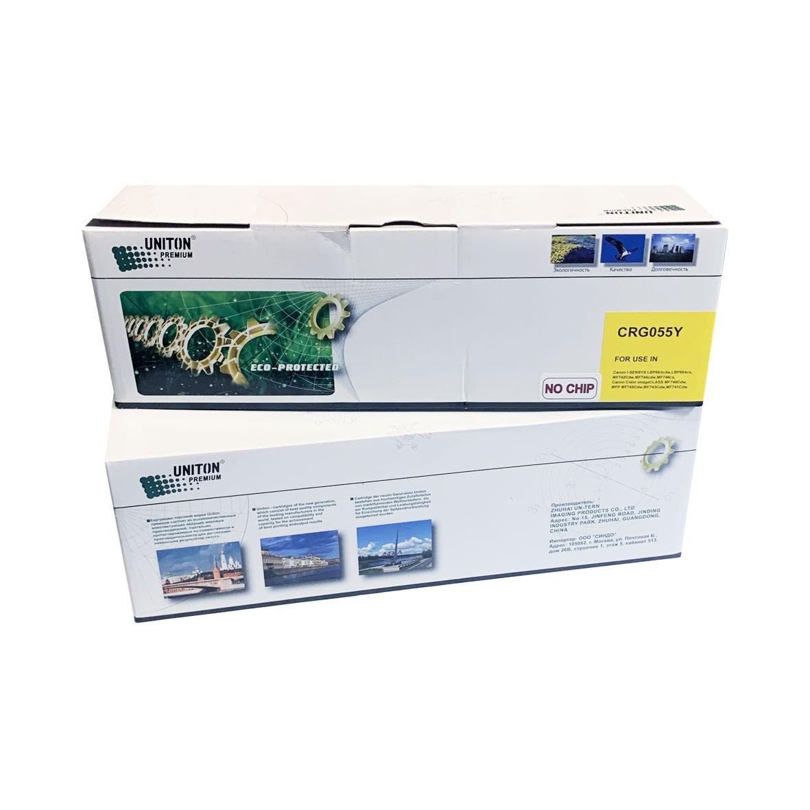Картридж Canon LBP662/664/MF740/742/744/746 (UNITON) Premium 055Y/ 3013C002, 2.1K, без чипа