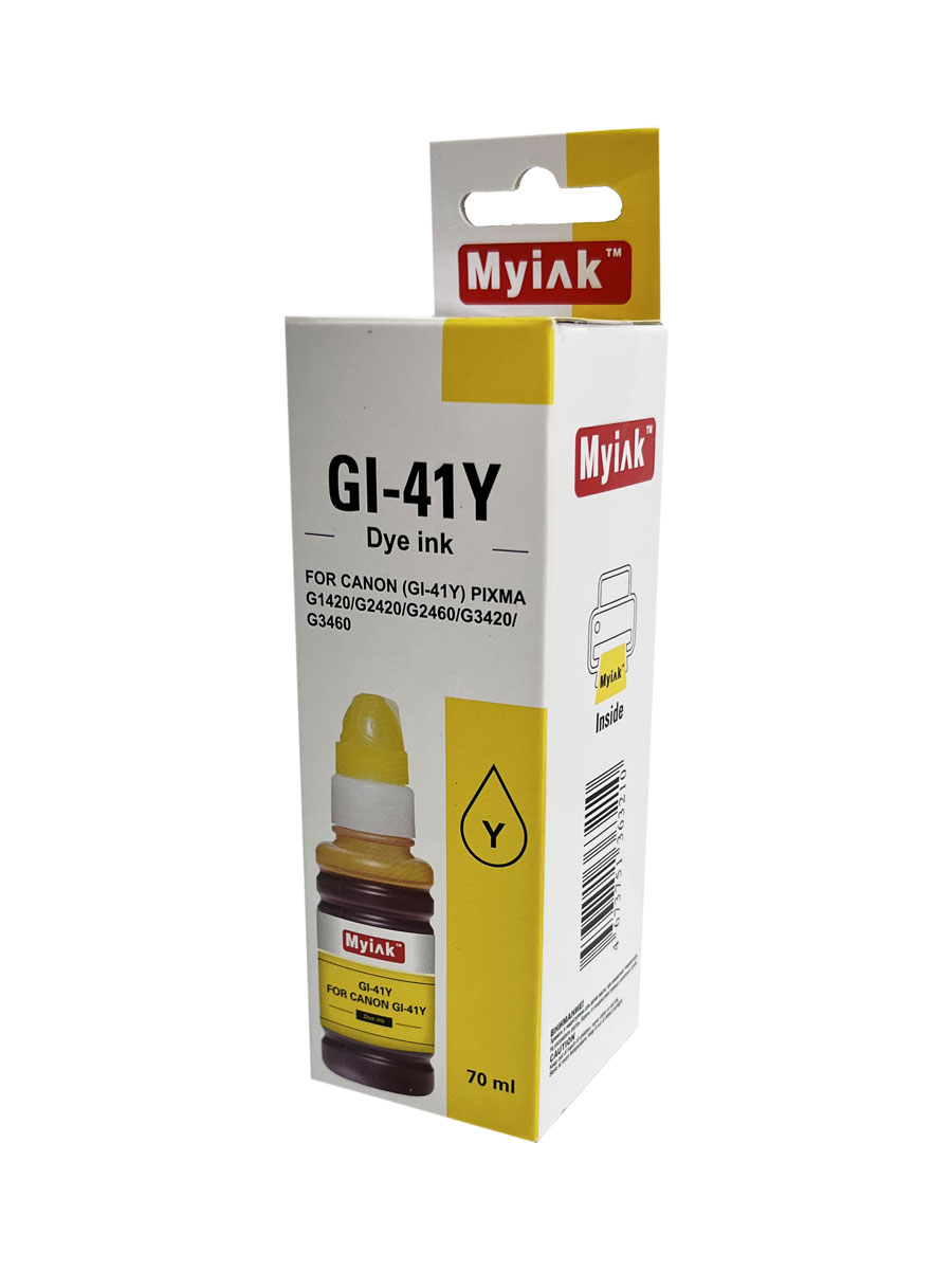 Чернила EcoTank GI-41Y для Canon PIXMA G1420/G2420/G2460/G3420/G3460 (70мл,yellow) MyInk