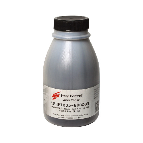 Тонер Static Control для HP LJ P1005/1006/1505 (Odyssey, 3 ver.), 80 г, флакон. TRHP1005-80BOS3