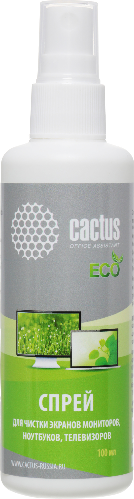 Чистящий набор (салфетки + спрей) Cactus CS-S3001E для экранов и оптики 1шт 18x18см 100мл