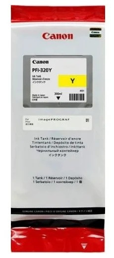 Картридж Canon iPF TM-200/TM-205/TM-300/TM-305 (O) PFI-320Y/2893C001, yellow, 300 мл