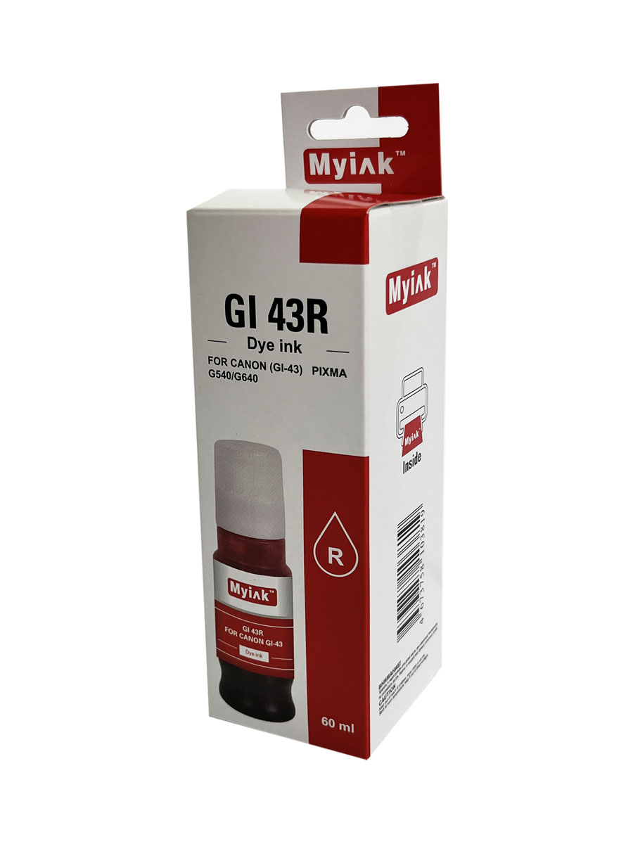 Чернила для CANON GI-43R (60мл, контейнер, red Dye) для PIXMA G540/G640 GI43R MyInk.