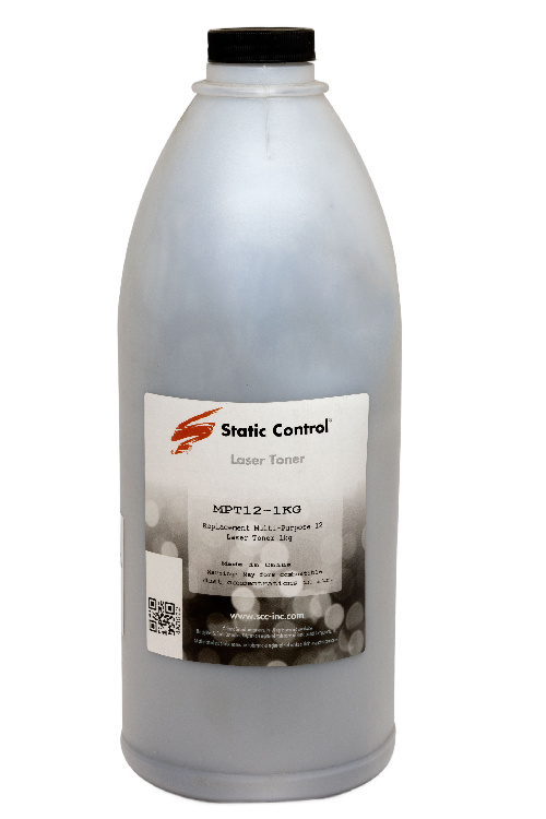 Тонер HP LJ 1010/1160/1320 (Static Control) MPT12, Bk, 1 кг, флакон