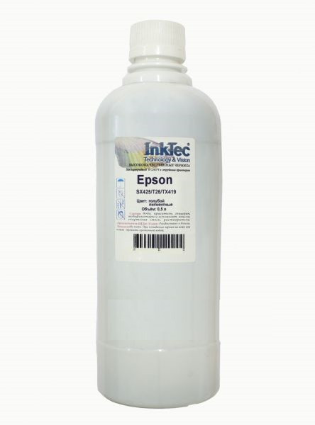 Чернила Epson (InkTec) 500 мл, E0013 C (синий) пигмент